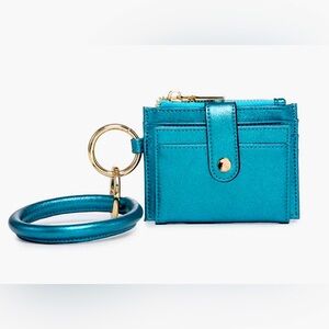 It is Well Boutique; Jen & Co Vegan Wristlet/keychain; NWT; Color: Malachite